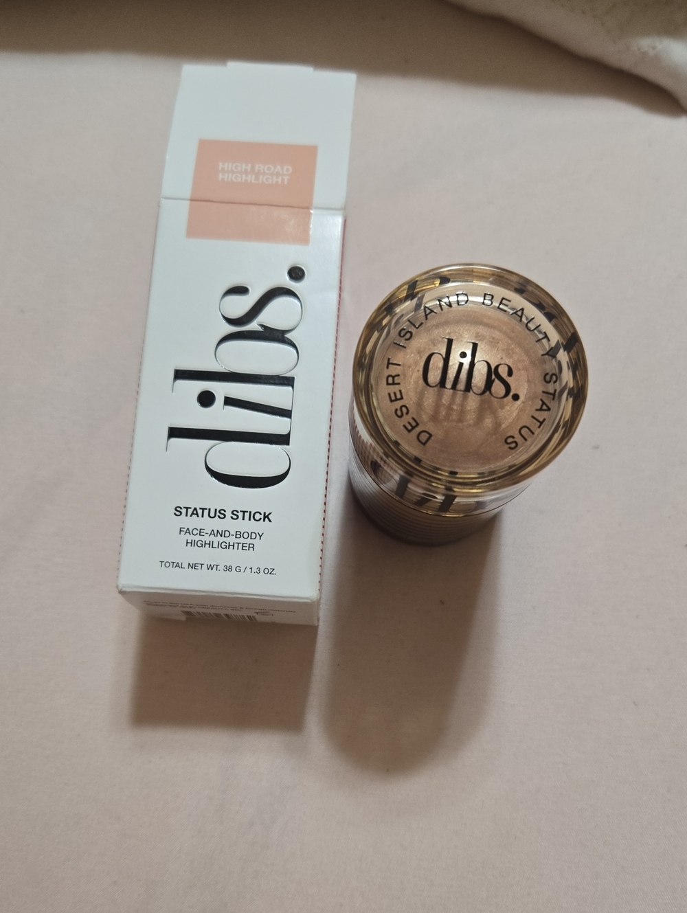 dibs. Status Stick Face & Body Highlighter — High Road (Gold)
